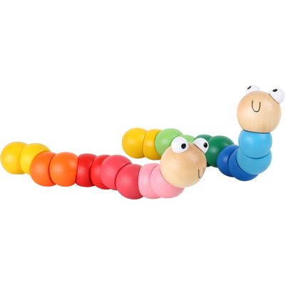 small foot Ohebná housenka malá 1 ks červená