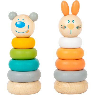 small foot Nasazovací věž pastelová 1 ks