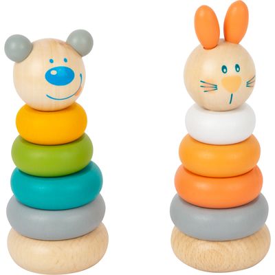 small foot Nasazovací věž pastelová 1 ks