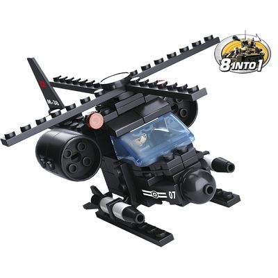 Sluban Army 8into1 M38-B0587G Helikoptéra