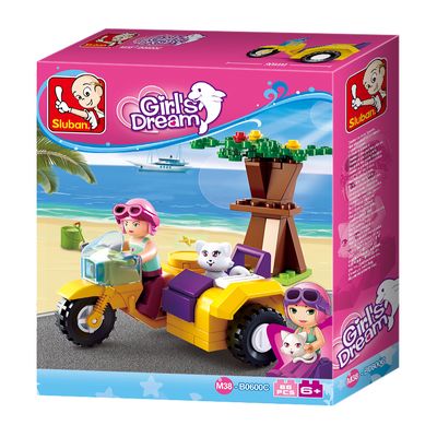 Sluban Girls Dream Holidays M38-B0600C Motocykl s postranním vozíkem