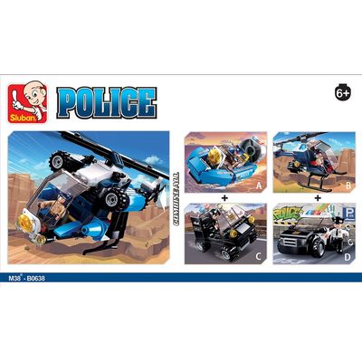 Sluban Policie 4into1 M38-B0638B Helikoptéra