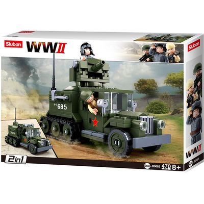 Sluban WWII M38-B0685 Sovětský polopásový vůz 2v1 - Half-Track
