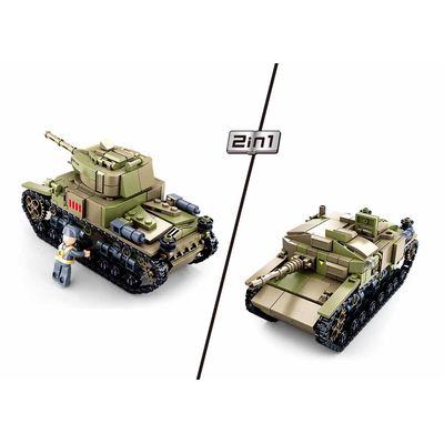 Sluban Army M38-B0711 Střední italský tank 2v1