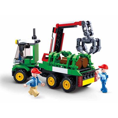 Sluban Town Farma M38-B0778 Traktor s přívěsem na klády