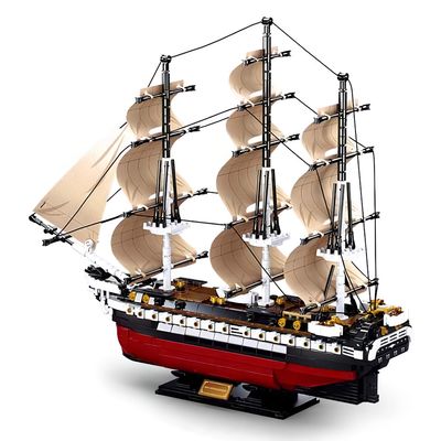 Sluban Model Bricks M38-B0836 Fregata USS Constitution plachetní válečná loď