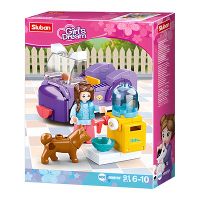 Sluban Girls Dream M38-B0970F Autíčko s krmítkem pro pejsky