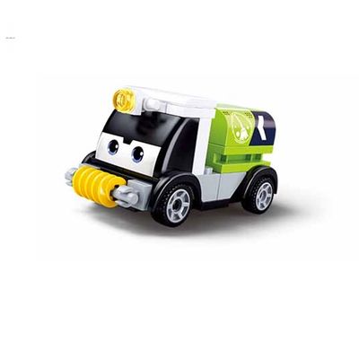 Sluban Power Bricks M38-B1072D Natahovací autíčko s očima Zelená cisterna