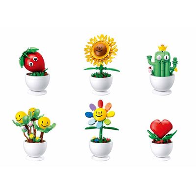 Sluban Flowers M38-B1073  Květiny s očima malé Displej 6 ks