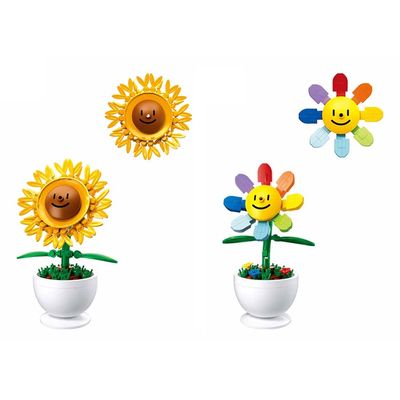 Sluban Flowers M38-B1073  Květiny s očima malé Displej 6 ks