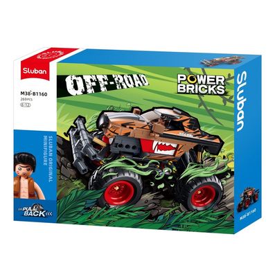 Sluban Power Bricks Natahovací Oranžovo-černý závodní Off-road