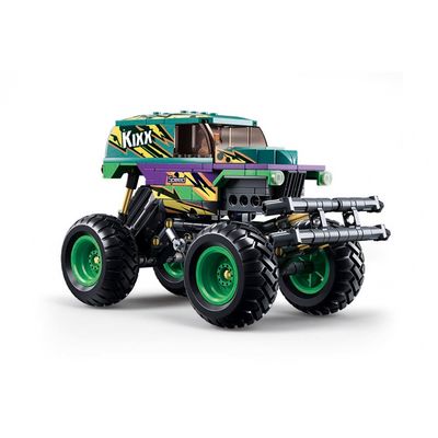 Sluban Power Bricks M38-B1161 Natahovací auto Bigfoot Green-Purple Speed ​​​​Kixx