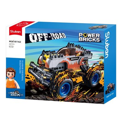 Sluban Power Bricks Natahovací Stříbrný ohnivák Off-road Monster