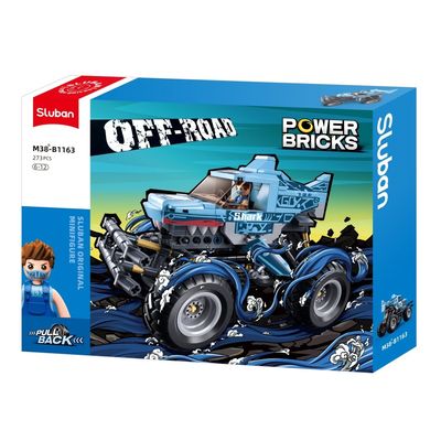 Sluban Power Bricks Natahovací Off-road Modrý Žralok