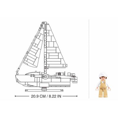 Sluban Model Bricks M38-B1190 Rychlá loď Rodeo v měřítku 1:35