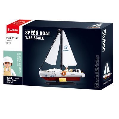 Sluban Model Bricks M38-B1190 Rychlá loď Rodeo v měřítku 1:35