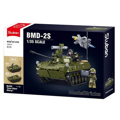 Sluban Model Bricks M38-B1250 Tank BMD-2S v měřítku 1:35