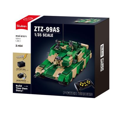Sluban Power Bricks M38-B7071 R/C ZTZ-99AS Tank na dálkové ovládání
