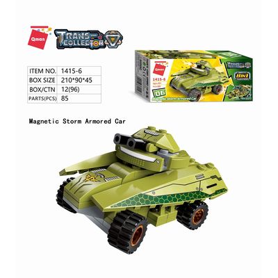 Qman Thunder Expedition Battle Car 1415-6 Obrněný vůz Magnetic Storm