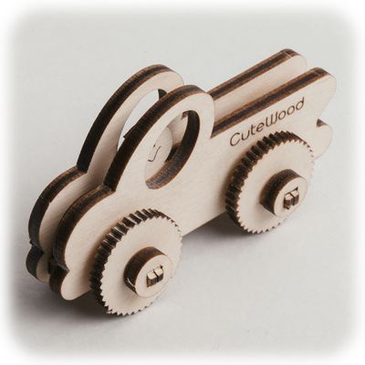 CuteWood Dřevěné 3D puzzle Pick-up