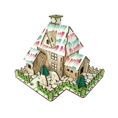 Woodcraft Dřevěné 3D puzzle Čarodějnická chýše