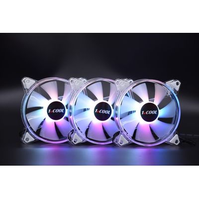 1stCOOL KIT AURA EVO CRYSTAL ARGB 3x CRYSTAL White ventilátor + ARGB Nano řadič