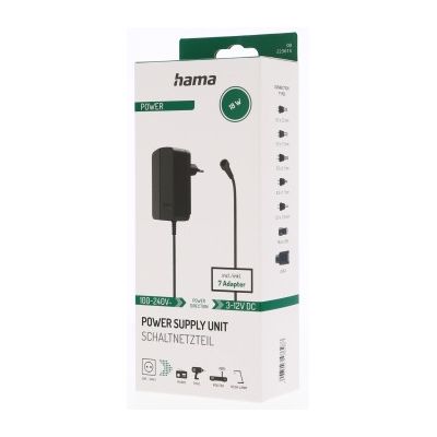 Hama univerzální síťový napájecí zdroj 12 V/1500 mA, nastavitelný, 7 konektorů - rozbalené / použité