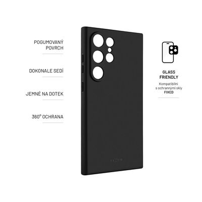 Zadní pogumovaný kryt FIXED Story pro Samsung Galaxy S24 Ultra, černý