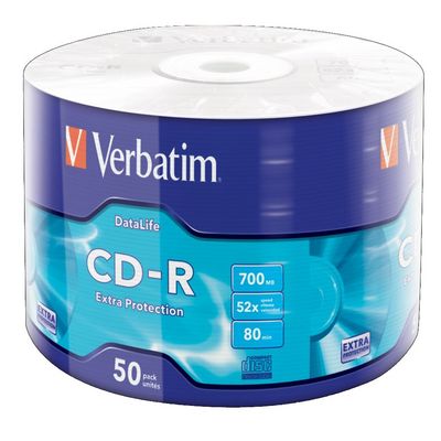 Verbatim CD-R Extra Protection 52x, 700MB, 50 ks (Spindl)