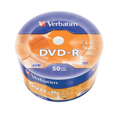 Verbatim DVD-R 16x, 4,7GB, 50 ks (Spindl)