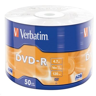 Verbatim DVD-R 16x, 4,7GB, 50 ks (Spindl)