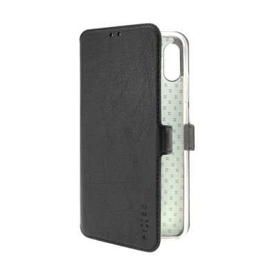 Tenké pouzdro typu kniha FIXED Topic pro Xiaomi Redmi Note 14, černé