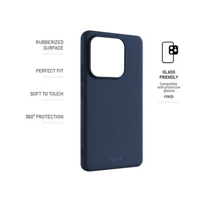 Zadní pogumovaný kryt FIXED Story pro Xiaomi Redmi Note 14 5G, modrý