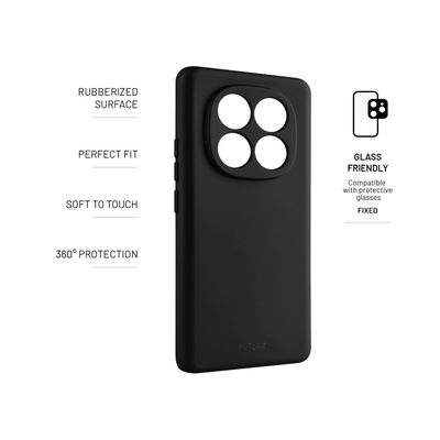 Zadní pogumovaný kryt FIXED Story pro Xiaomi Redmi Note 14 Pro 5G/POCO X7, černý