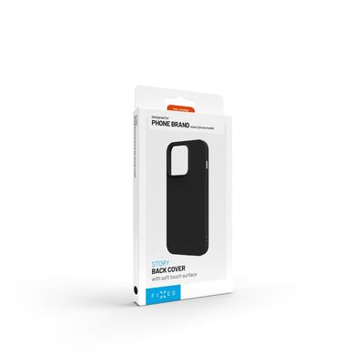 Zadní pogumovaný kryt FIXED Story pro Xiaomi Redmi Note 14 Pro 5G/POCO X7, černý