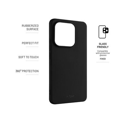 Zadní pogumovaný kryt FIXED Story pro Xiaomi Redmi Note 14, černý
