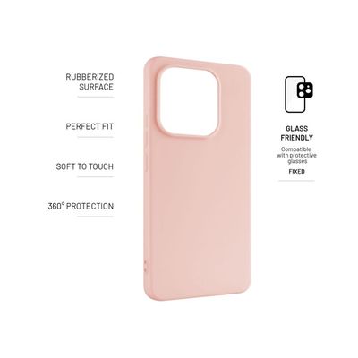 Zadní pogumovaný kryt FIXED Story pro Xiaomi Redmi Note 14, růžový