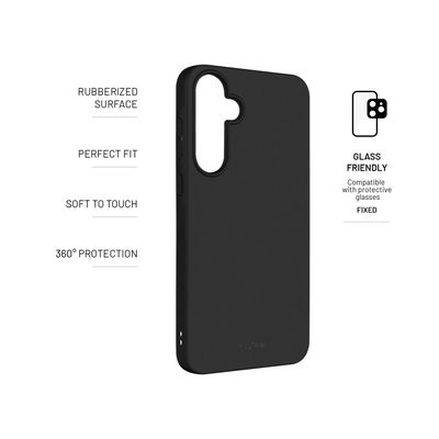 Zadní pogumovaný kryt FIXED Story pro Samsung Galaxy A55 5G, černý