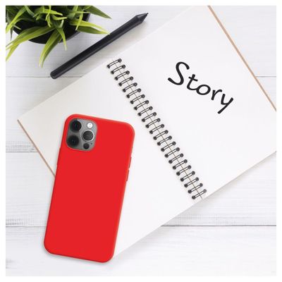 Zadní pogumovaný kryt FIXED Story pro Samsung Galaxy S25 Ultra, červený