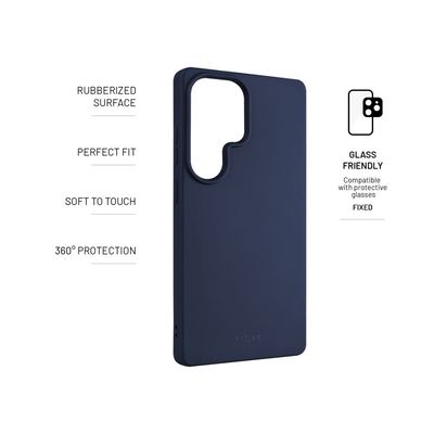Zadní pogumovaný kryt FIXED Story pro Samsung Galaxy S25 Ultra, modrý