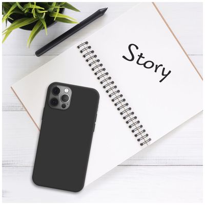 Zadní pogumovaný kryt FIXED Story pro Samsung Galaxy A25 5G, černý