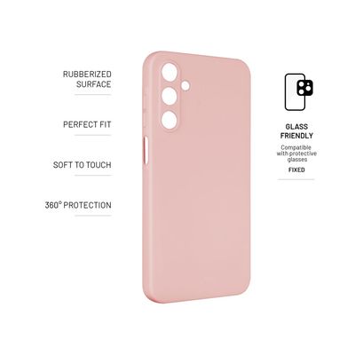 Zadní pogumovaný kryt FIXED Story pro Samsung Galaxy A25 5G, růžový