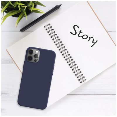 Zadní pogumovaný kryt FIXED Story pro Samsung Galaxy A16 4G/5G, modrý