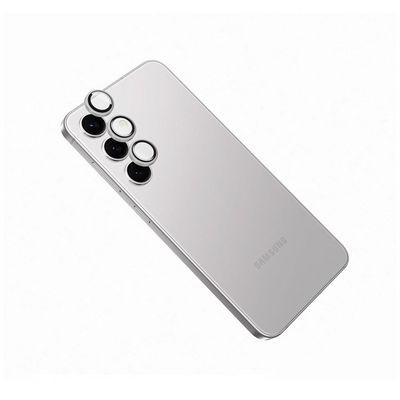 Ochranná skla čoček fotoaparátů FIXED Camera Glass pro Samsung Galaxy S25+, stříbrná