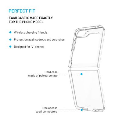 Ochranné pouzdro FIXED Pure pro Samsung Galaxy Z Flip 6, čiré