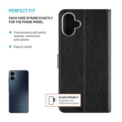 Pouzdro typu kniha FIXED Opus pro Samsung Galaxy A06, černé