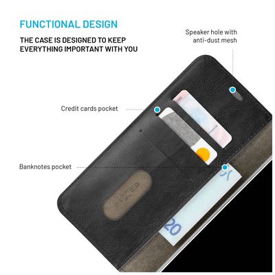Pouzdro typu kniha FIXED Opus pro Samsung Galaxy A16 4G/5G, černé