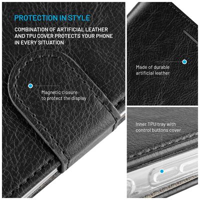 Pouzdro typu kniha FIXED Opus pro Samsung Galaxy A16 4G/5G, černé