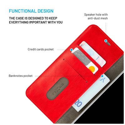 Pouzdro typu kniha FIXED Opus pro Samsung Galaxy A16 4G/5G, červené