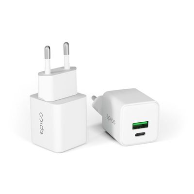 Epico UltraBoost EA20 20W GaN síťová rychlonabíječka - bílá